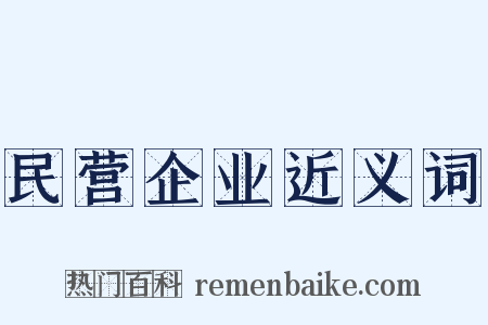 民营企业近义词是什么意思的图片